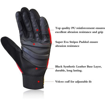 XYEHS 1 ζεύγος αναρριχητικά γάντια ασφαλείας Αντιολισθητικά γάντια από σχοινί με πλήρη δάχτυλα Γάντια εργασίας για υπαίθρια αθλητικά αθλήματα διάσωσης