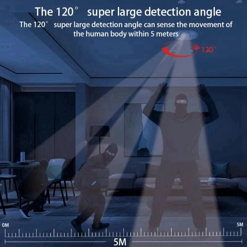 Graffiti Smart Zigbee Body Infrared Detector Έξυπνος Ενσωματωμένος ανιχνευτής μπαταρίας ευαισθησίας και ρύθμισης χρόνου
