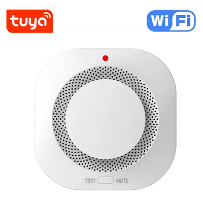 Tuya Zigbee/Wifi детектор за дим Домашна сигурност Предотвратяване на безопасност Сензор за дим Звукова аларма Работа с Zigbee Hub