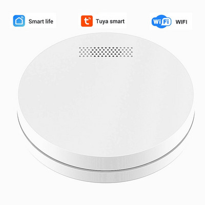 Tuya wifi ugunsgrēka dūmu detektora signalizācija Rauchmelder Mājas apsardze Fotoelektriskais Dūmu Ugunsgrēka detektors bezvadu dūmu signalizācija