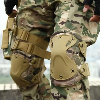 Военни тактически наколенки Adult Sport Kneepad Skate Scooter Защитни налакътници Комплект електрическа бутилка Мотоциклетни наколенки