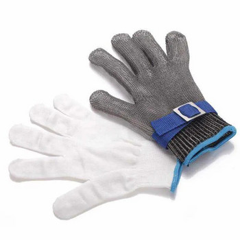 NMSafety 100% неръждаема стомана с високо качество Butcher Protect Meat Kitchen Fishing Glove ANSI A5