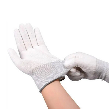 4Paris Бели работни ръкавици Нехлъзгащи се работни ръкавици Найлонови ръкавици Предпазни работни ръкавици за носене Ремонтни ръкавици за PC Компютърно шиене
