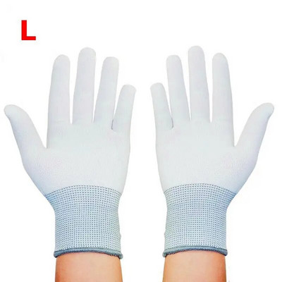 4Paris balti darba cimdi Neslīdoši darba cimdi Neilona cimdi Valkājami drošības darba cimdi remonta cimdi datora šūšanai