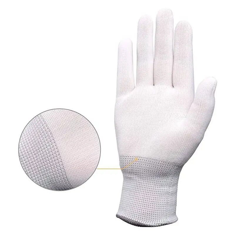 4Paris balti darba cimdi Neslīdoši darba cimdi Neilona cimdi Valkājami drošības darba cimdi remonta cimdi datora šūšanai