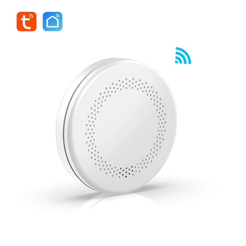 Detector de fum Tuya Smart Home Conectat WLAN Baterie AA Detector de incendiu Câștigătorul testului Detector de incendiu Wi-Fi Conform EN 14604