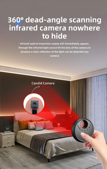 Φορητός ανιχνευτής κάμερας X17 Anti-Peeping με υπέρυθρο ασύρματο σήμα και λειτουργία κατά της τοποθέτησης