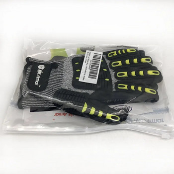NMSafety Anti-Vibration Anti-Cut Glove Устойчиви на масло с TPR на гърба Защитни работни ръкавици Mechanics Устойчиви на порязвания ръкавици