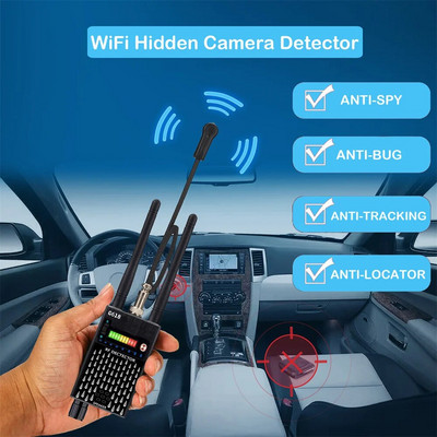 G618W Anti Spy Безжичен радиочестотен детектор за грешки GSM GPS тракер Камера Подслушващо устройство Професионален търсач на сигнал G319