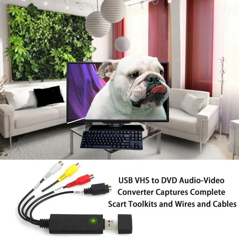 USB2.0 VHS na DVD konverter Pretvorite analogni video u digitalni format Audio Video DVD VHS Record Capture Card kvalitetan PC adapter