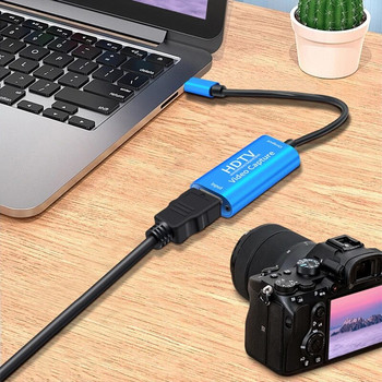 USB Type C 3.1 σε συμβατή με HDMI Κάρτα λήψης βίντεο 4K 1080P USB-C HD Video Grabber για εγγραφή με κάμερα παιχνιδιών υπολογιστή Ζωντανή ροή