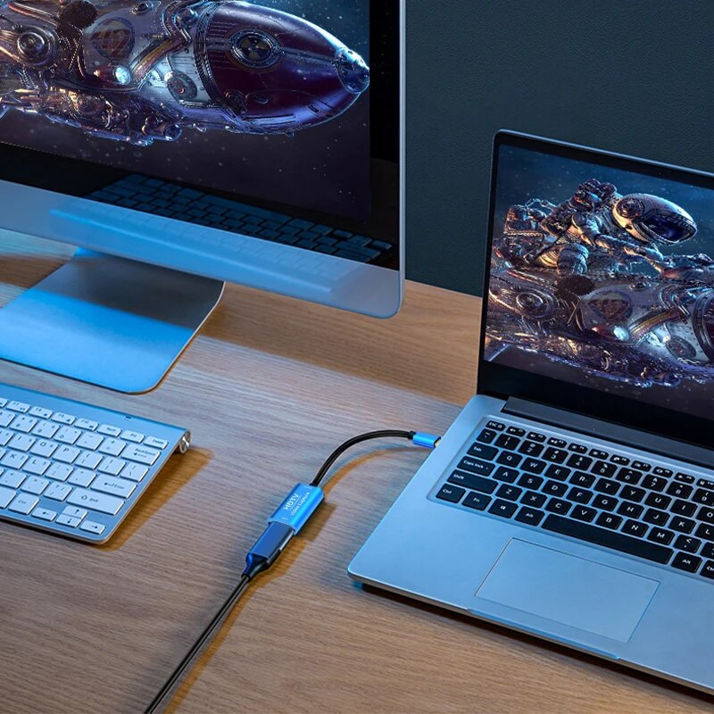 USB Type C 3.1 ar HDMI saderīga video uzņemšanas karte 4K 1080P USB-C HD video satvērējs datorspēļu kameras ierakstīšanai tiešraides straumēšanai