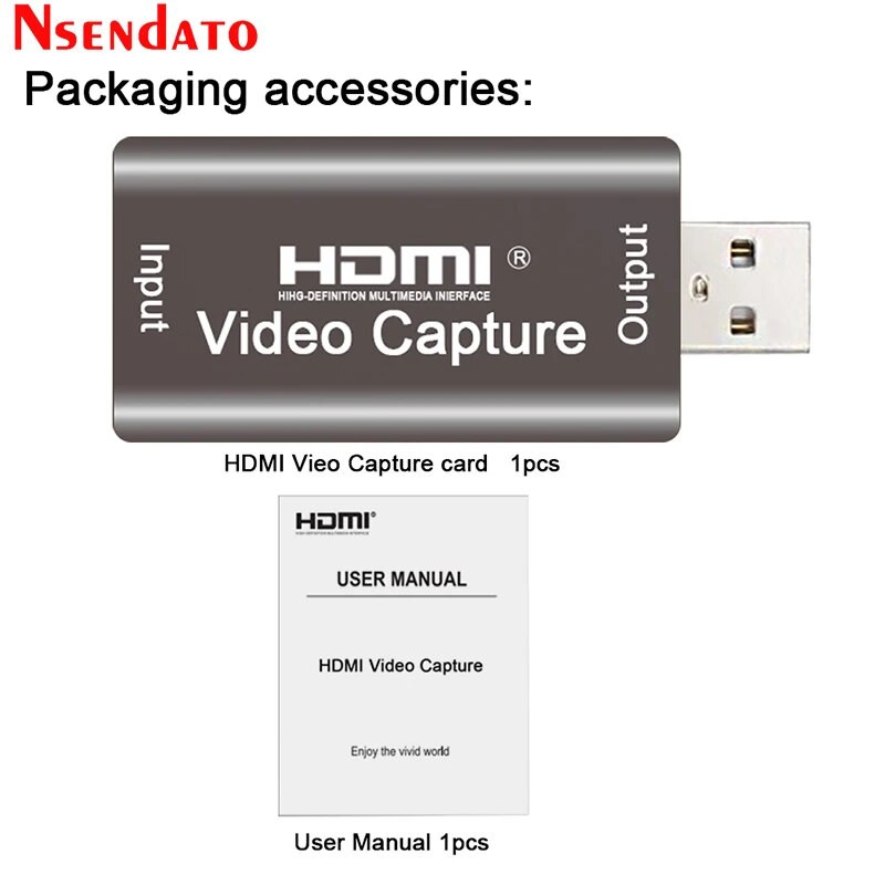 4K 1080P 60 Hz USB2.0 audio video uztveršanas karte HDMI uz USB 2.0 iegūšanas karte tiešraides straumēšanas plates kameras slēdzis spēļu ierakstīšana