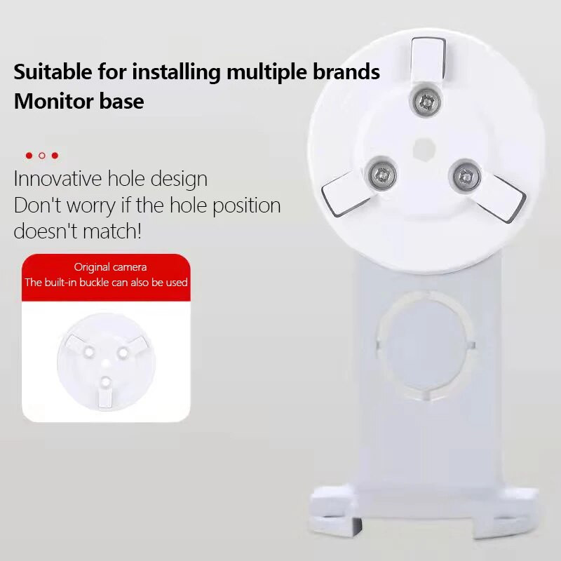 1 Komplekts kameras kronšteins, bez naglām piestiprināms pie sienas kameras novērošanas turētājs ar līmes pamatnes skrūvi