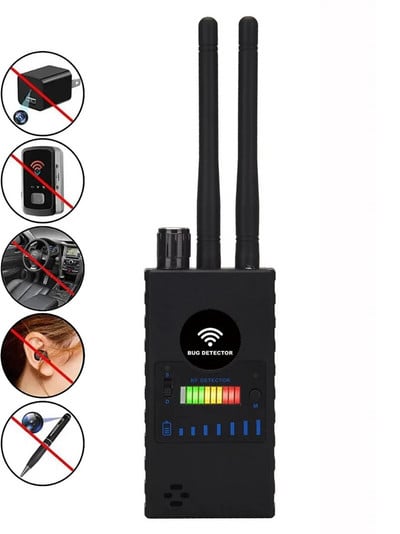Multifunkčný detektor GSM RF signálu, rádiové vlny, skenovanie Wifi signálu, detekcia objektívu kamery, anti-únikový detektor, špionážne zariadenie