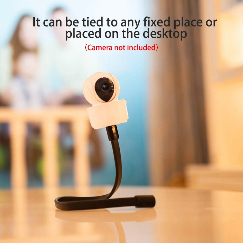 Vītnes zoss kakla turētāja kameras statīvs daudzfunkcionāls kronšteins silikona bērnu monitora statīvs, regulējams kronšteins mazuļa monitoram