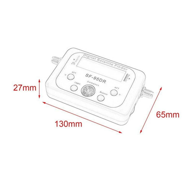 1 gabalas plastikinis skaitmeninis palydovas, skirtas FINDER, skirtas Satlink testeriui, matuokliui, televizoriaus signalo imtuvui