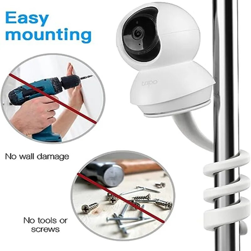 Гъвкава скоба за въртяща се скоба за TP-Link Tapo C200 C210 Скоба за стенен монтаж на камера