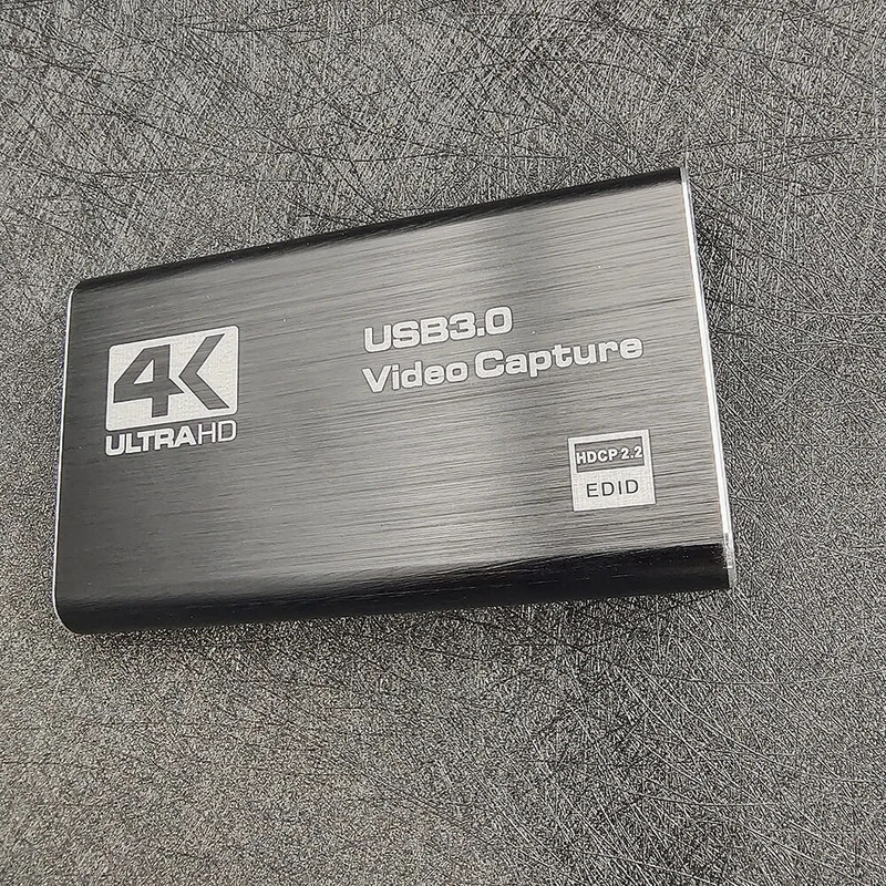 4K USB 3.0 video tveršanas karte ar HDMI saderīga 1080P HD video ierakstītājs, kas paredzēts OBS spēļu kartes tiešraides tveršanai
