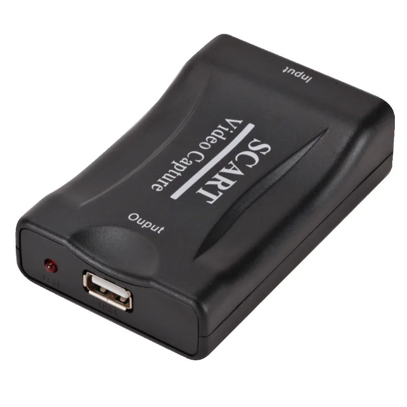 PzzPss USB 2.0 video tveršanas karte 1080P Scart spēļu ierakstu kaste Tiešraides straumēšana ierakstīšana Mājas biroja DVD satvērējs Plug and Play
