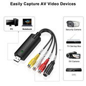 USB2.0 VHS uz DVD pārveidotājs RCA CVBS AV S-video Audio Video Drošības kamera TV Box VHS atskaņotājs Ierakstīšanas karte NTSC PAL PC