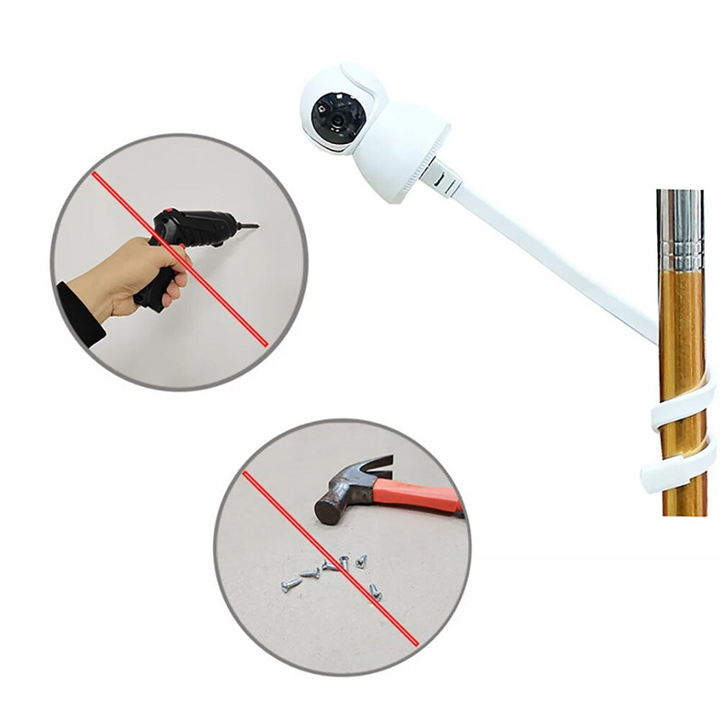 Vītnes zoss kakla turētāja kameras statīvs daudzfunkcionāls kronšteins silikona bērnu monitora statīvs, regulējams kronšteins mazuļa monitoram