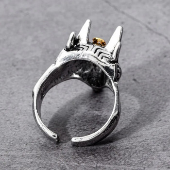 Персонален пръстен за самозащита Anubis Egyptian Cross Beast Anti-wolf Finger Ring Неръждаема стомана Wolf Rings регулируем пръстен