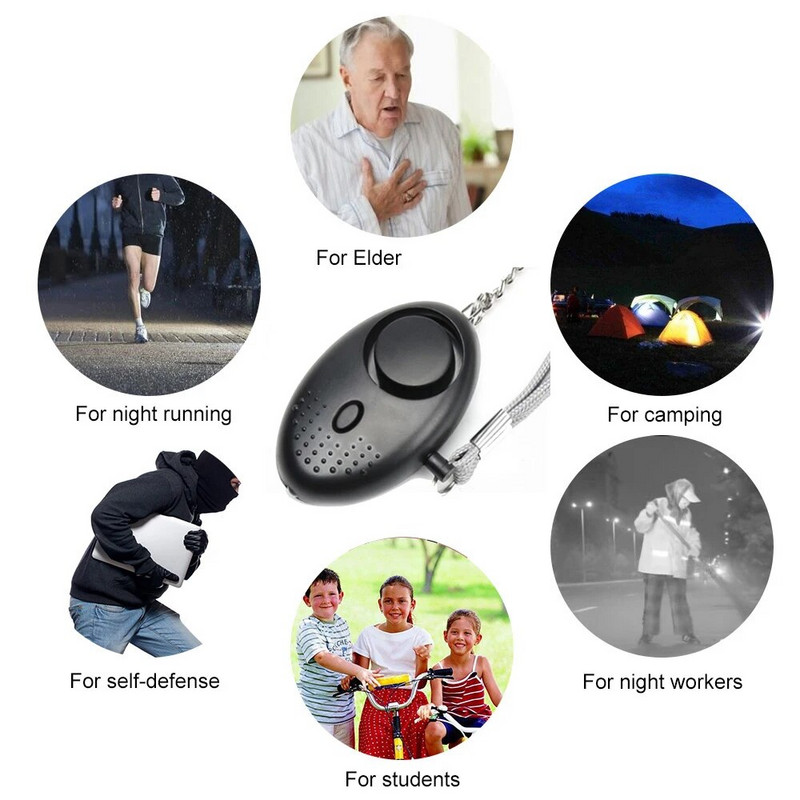 Savigynos signalizacija, 130 dB, kiaušinio formos mergaitė, moteris, apsauga, apsauga, asmeninis saugumas, garsiai šaukiantis raktų pakabukas, avarinis signalas