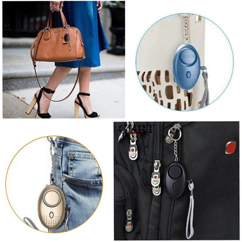 Savigynos signalizacija, 130 dB, kiaušinio formos mergaitė, moteris, apsauga, apsauga, asmeninis saugumas, garsiai šaukiantis raktų pakabukas, avarinis signalas