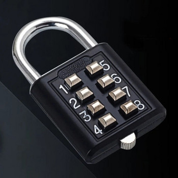 8-цифрен код за парола Комбиниран катинар Куфар от цинкова сплав за багаж Код за пътуване Интелигентен код за заключване Ключалка против кражба