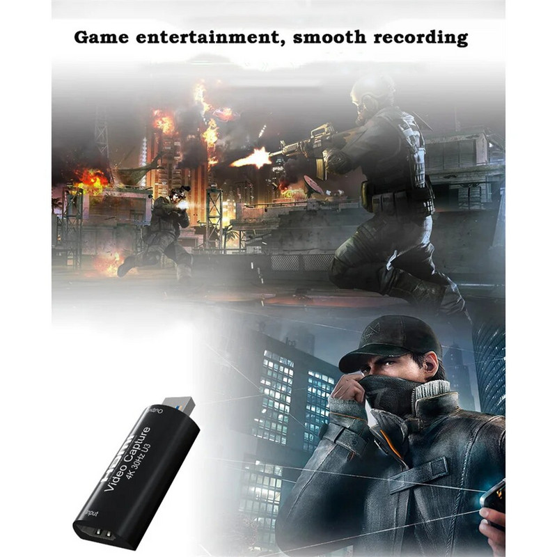 MS2130 Mini 4K video uzņemšanas karte 1080P 60 kadri/s PS4 kameras ierakstīšanas kaste HDMI uz USB 3.0 datora tiešraides straumēšanas Grabber spēļu ierakstītājs