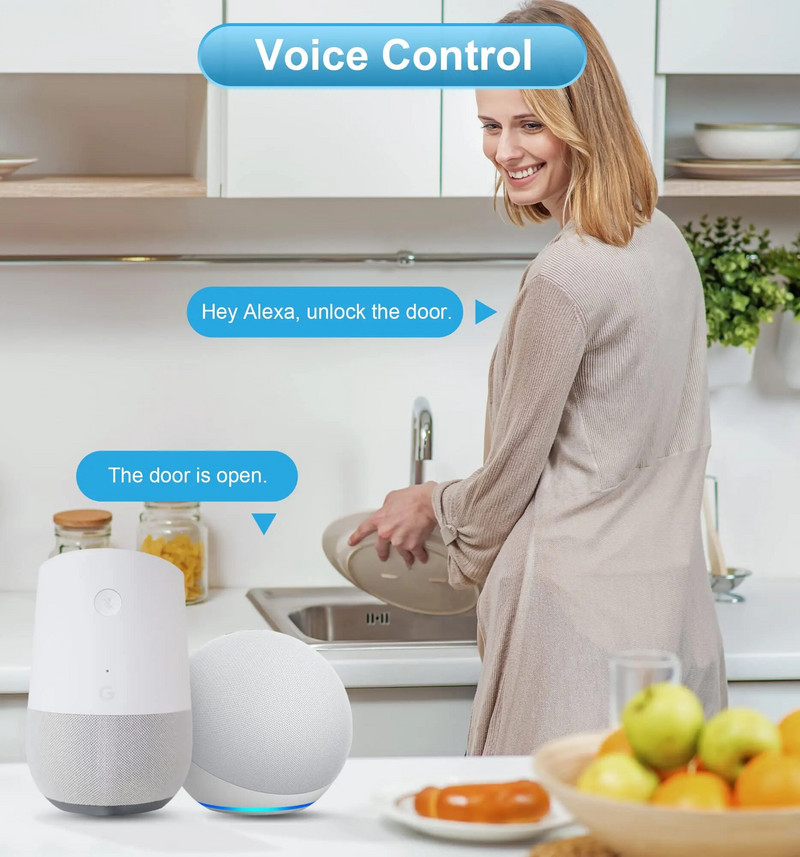 „TTLOCK G2 WiFi Gateway Hub“, suderinamas su „TTLock Smart Door Lock APP“ nuotolinio valdymo pulteliu Atrakinkite valdymą balsu, skirtą „Alexa Google Home“