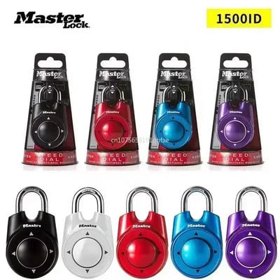 Master Lock 1500ID Lacăt portabil Încuietoare pentru cameră de evadare Încuietoare pentru gimnastică, școală, club, dulap, cod combinat, încuietoare direcțională fără cheie.