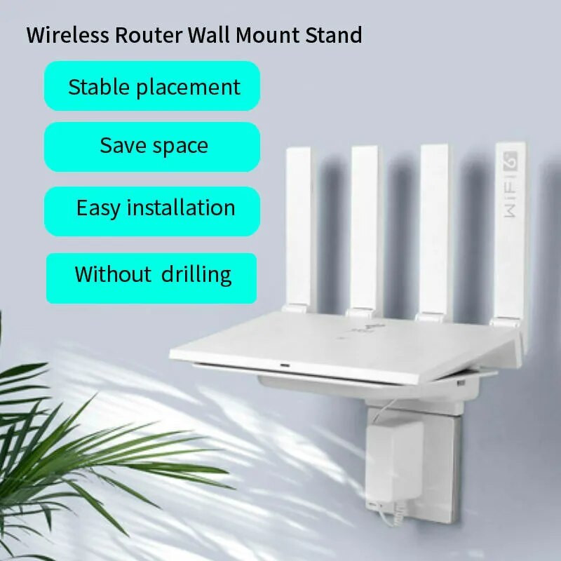 Stalak za bežični usmjerivač Zidni nosač Izlazna polica za podlogu/zvučnik/kameru za nadzor/ Bežični usmjerivač Stalak za zidnu montažu