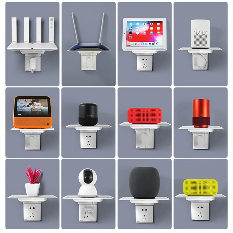 Stalak za bežični usmjerivač Zidni nosač Izlazna polica za podlogu/zvučnik/kameru za nadzor/ Bežični usmjerivač Stalak za zidnu montažu