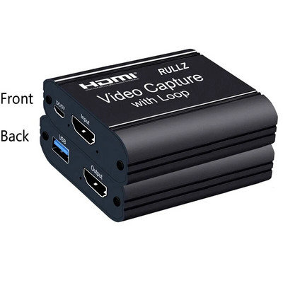 4K TV Loop HD 1080P video tveršanas karte ar USB 2.0 HDMI saderīgu spēļu ierakstītāju video ierakstīšanas kaste PS3 DVD, datora tiešraides straumēšanai