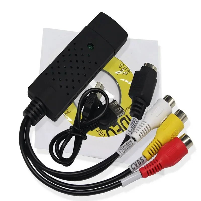USB 2.0 CVBS S-video AV audio video tveršanas karte DVD videomagnetofonam drošības kamerai VHS atskaņotājs TV televizora pierīce operētājsistēmai MAC Windows Win7/8/10