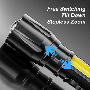 1 ~ 5 PCS Преносим акумулаторен zoom led фенер XP-G Q5 Lamp Lantern 2000Lumen Adjustable Penlight Waterproof mini Led