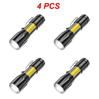 1 ~ 5 PCS Преносим акумулаторен zoom led фенер XP-G Q5 Lamp Lantern 2000Lumen Adjustable Penlight Waterproof mini Led