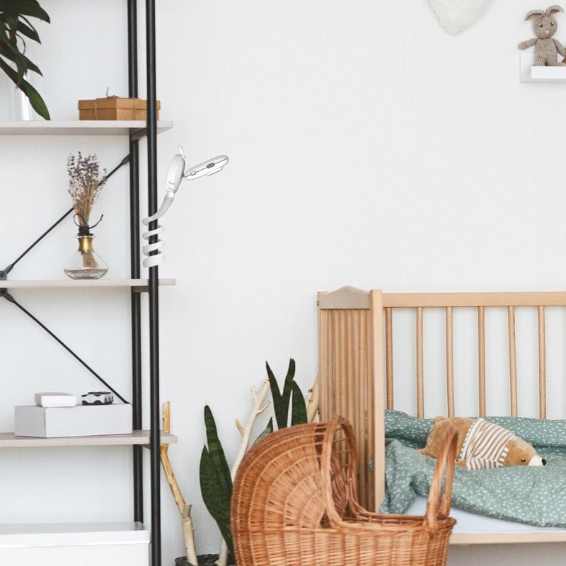 Ευέλικτο περιστρεφόμενο στήριγμα για GHB-Vb603, Luvion platinum 3, Tenboo-TB101 Baby Monitor, Προσαρμόζεται σε ράφια ή έπιπλα κούνιας