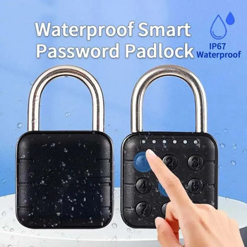 Tuya Bluetooth Smart Biometric Fingerprint Door Lock Безключово бързо отключване Anti Theft Катинар IP67 Водоустойчив Home Travel Securit
