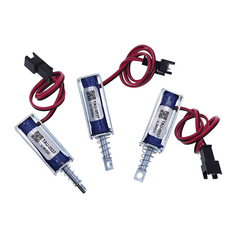 TAU-0537 Elektromagnetinis užraktas DC 6V/12V/24V Magnetinis užraktas elektrinis užraktas 1.5A/2A/1A užraktas tiesinis solenoidas