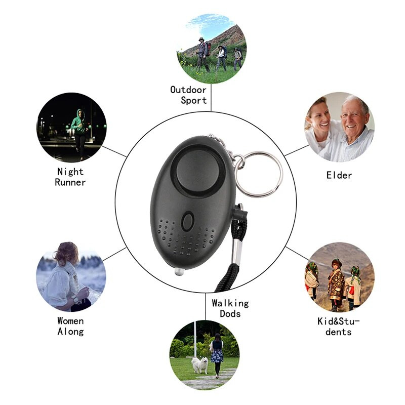 Savigynos signalizacija, 130 dB, kiaušinio formos mergaitė, moteris, apsauga, apsauga, asmeninis saugumas, garsiai šaukiantis raktų pakabukas, avarinis signalas