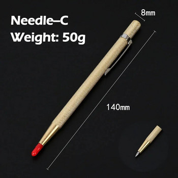 EDC Multifunction Tile Glass Fitter Scribing Needle Από κράμα χάλυβα μετάλλου Scribing Pen Tool Scribing Marker Needle