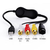 USB 2.0 audio un video uztveršanas karte DVD VHS DVR S-video AV analogais video ierakstītājs Grabber to Digital Converter operētājsistēmai Mac Win10 Windows