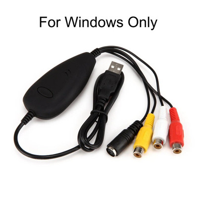 USB 2.0 audio un video uztveršanas karte DVD VHS DVR S-video AV analogais video ierakstītājs Grabber to Digital Converter operētājsistēmai Mac Win10 Windows