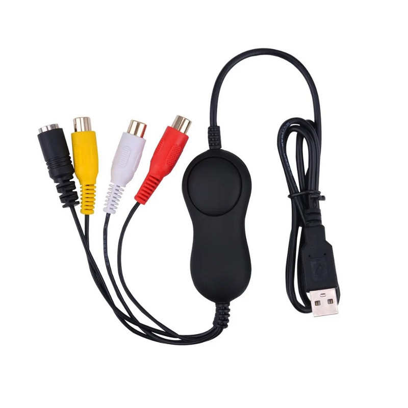 USB 2.0 audio un video uztveršanas karte DVD VHS DVR S-video AV analogais video ierakstītājs Grabber to Digital Converter operētājsistēmai Mac Win10 Windows
