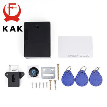 KAK Електронен шкаф за заключване RFID ключалка за шкафове Невидима сензорна ключалка Скрити ключалки за чекмеджета Безключова ключалка за безопасност на деца Хардуер на вратата