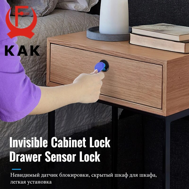 KAK Електронен шкаф за заключване RFID ключалка за шкафове Невидима ...