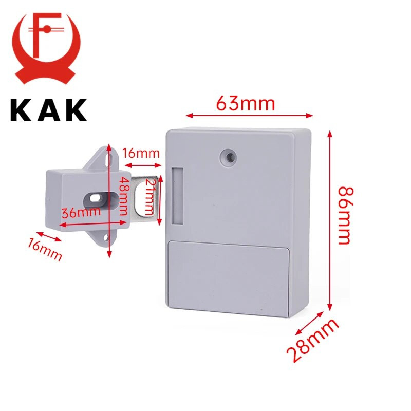 KAK Електронен шкаф за заключване RFID ключалка за шкафове Невидима ...